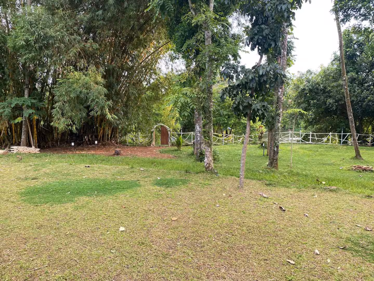 Gated entrance of the private 1.5-acre homestay estate near Pathanamthitta